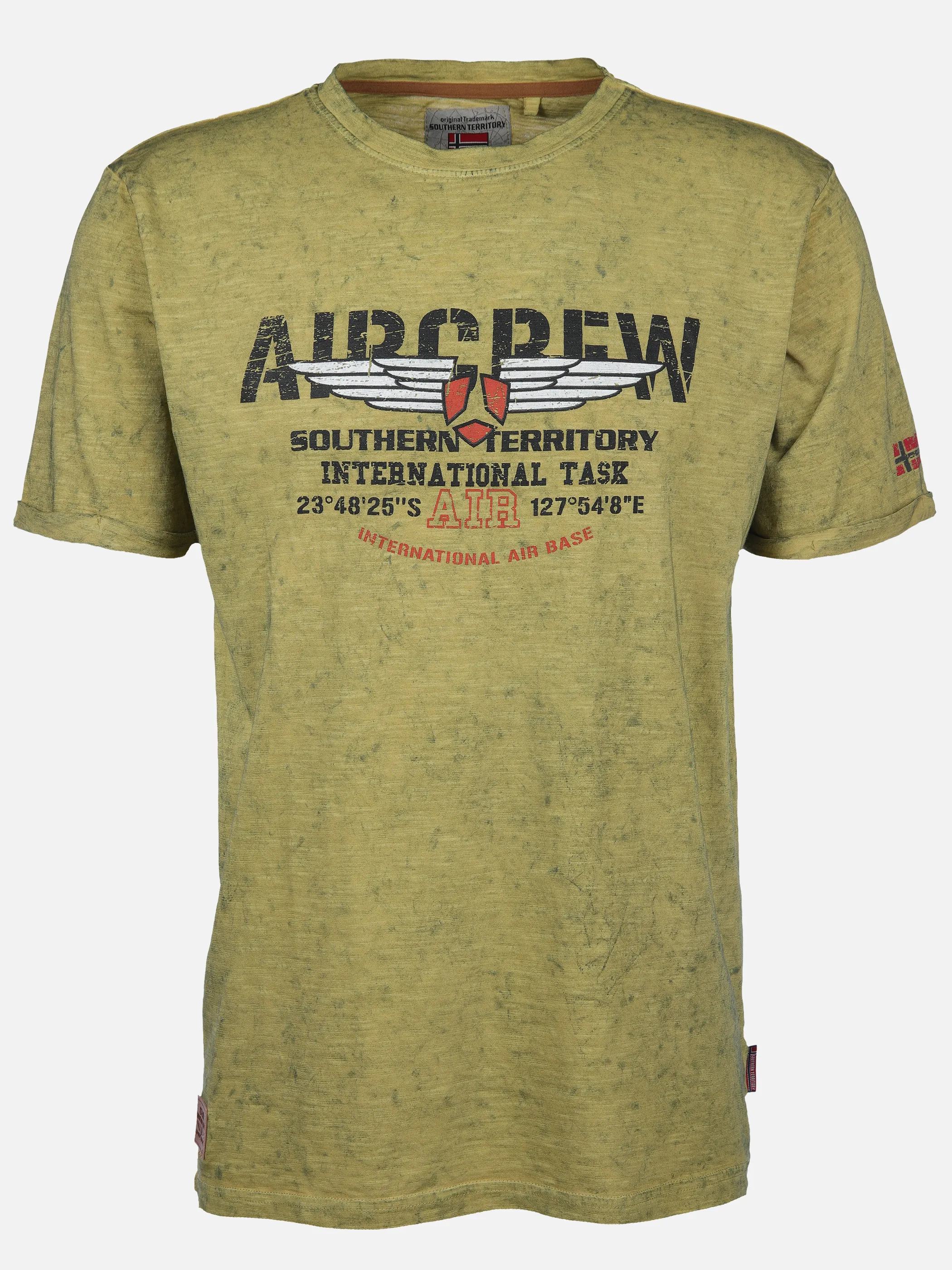Herren T-Shirt mit Print in Used Optik