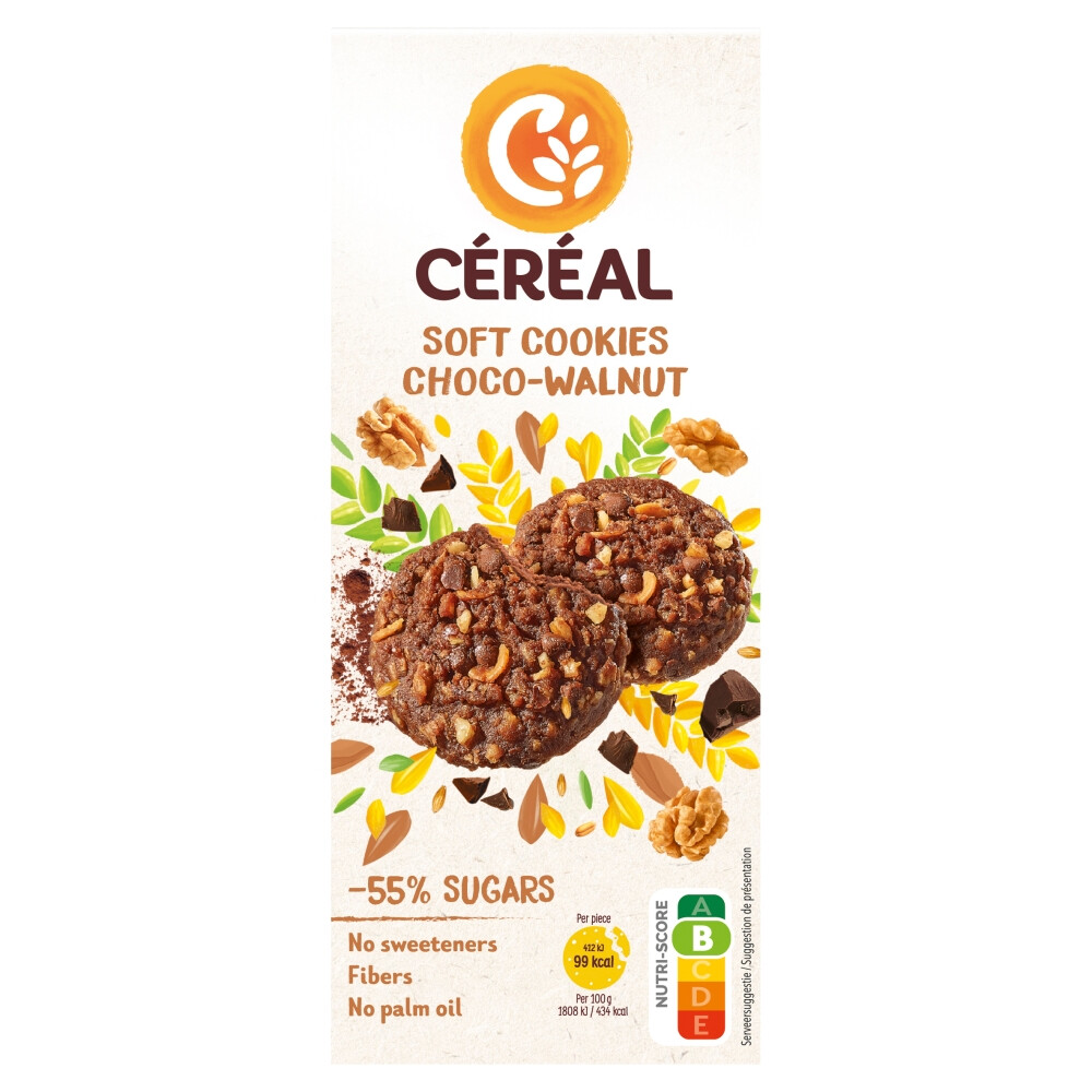 3x Céréal Soft Cookies Choco-Walnut138 gr