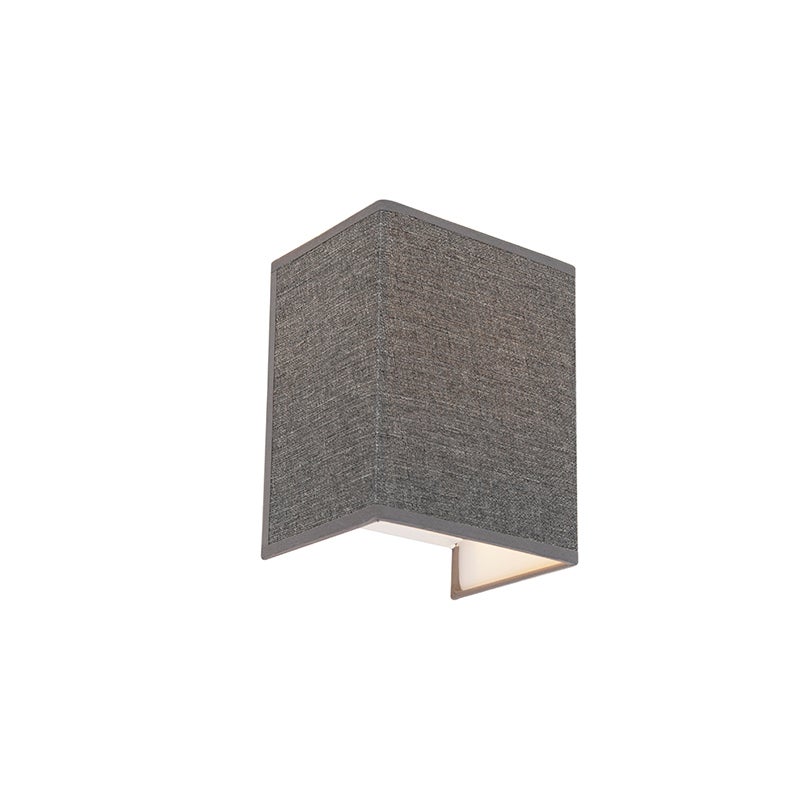 Moderne wandlamp, jute grijs - Vete