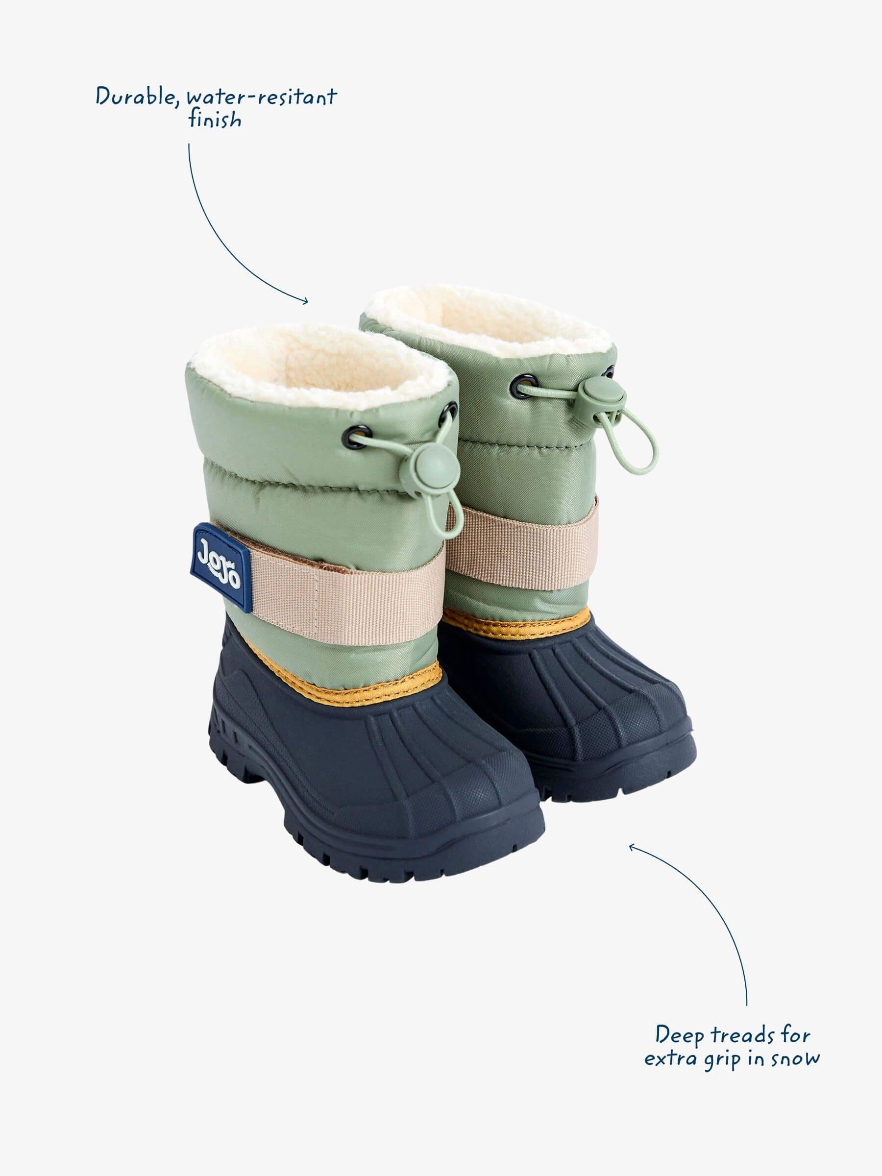 Khaki - JoJo Maman Bébé - Behaaglijke sneeuwlaarzen