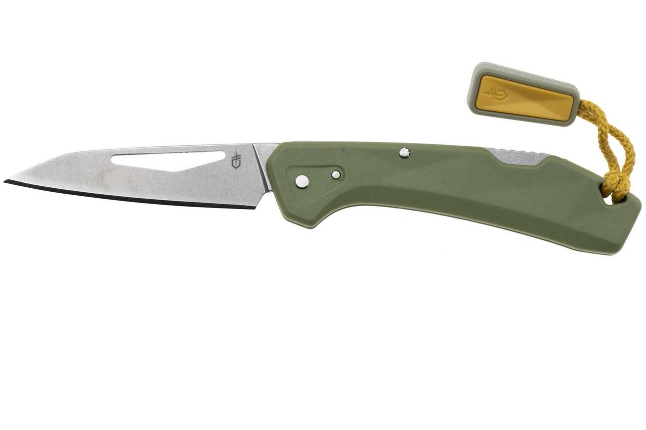 Gerber LST Mini 1074530, Stonewashed 440A, Green Nylon zakmes