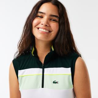 Robe Tennis avec shorty en fibres recyclées Robes & Jupes - Blanc - Lacoste - Femme