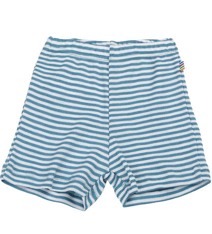 Joha Shorts - Rib - Wolle/Seide - Off White/Blau