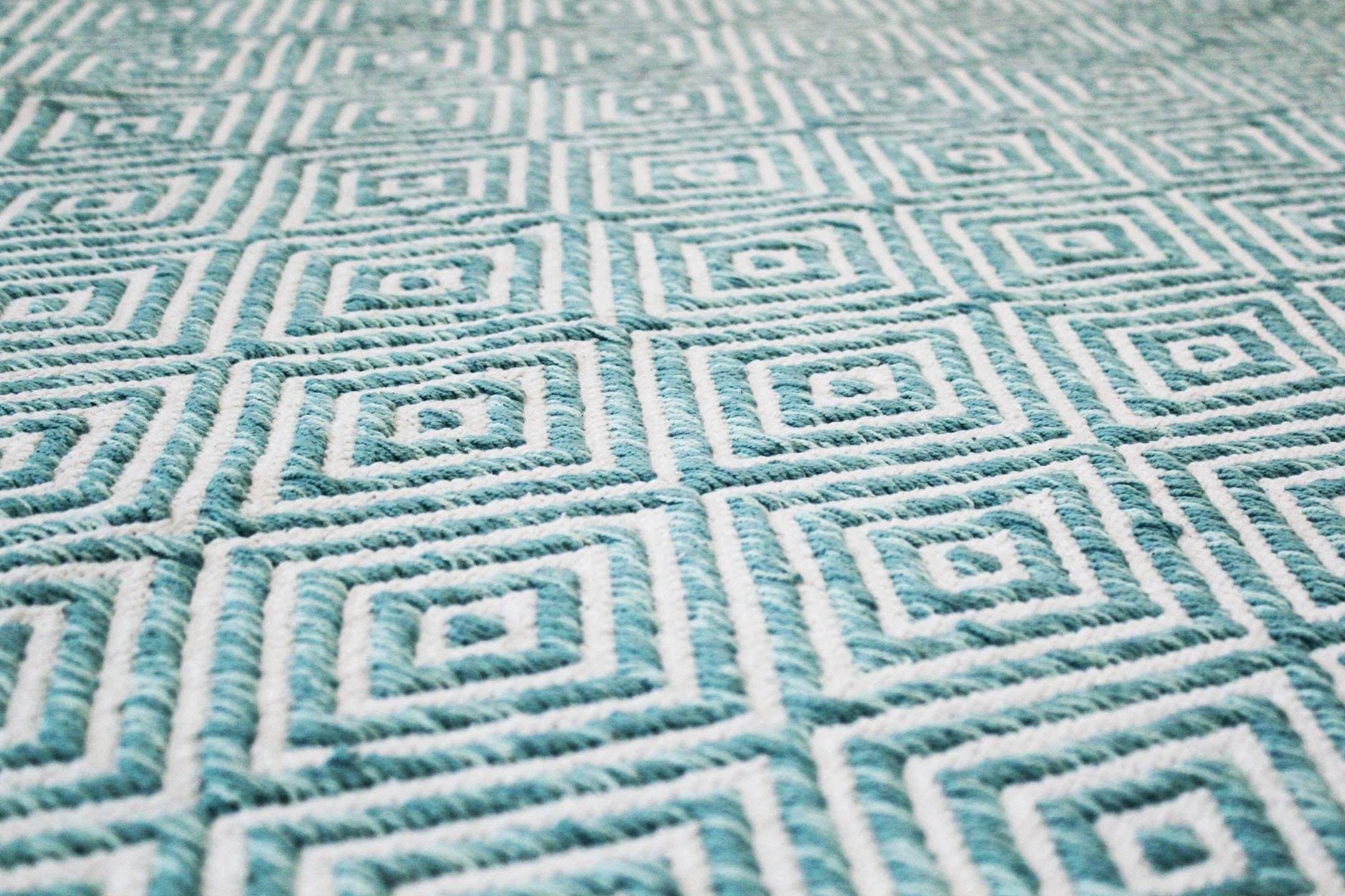calo-deluxe Teppich »Luba 333« rechteckig 7 mm Höhe reine Baumwolle, Wohnzimmer