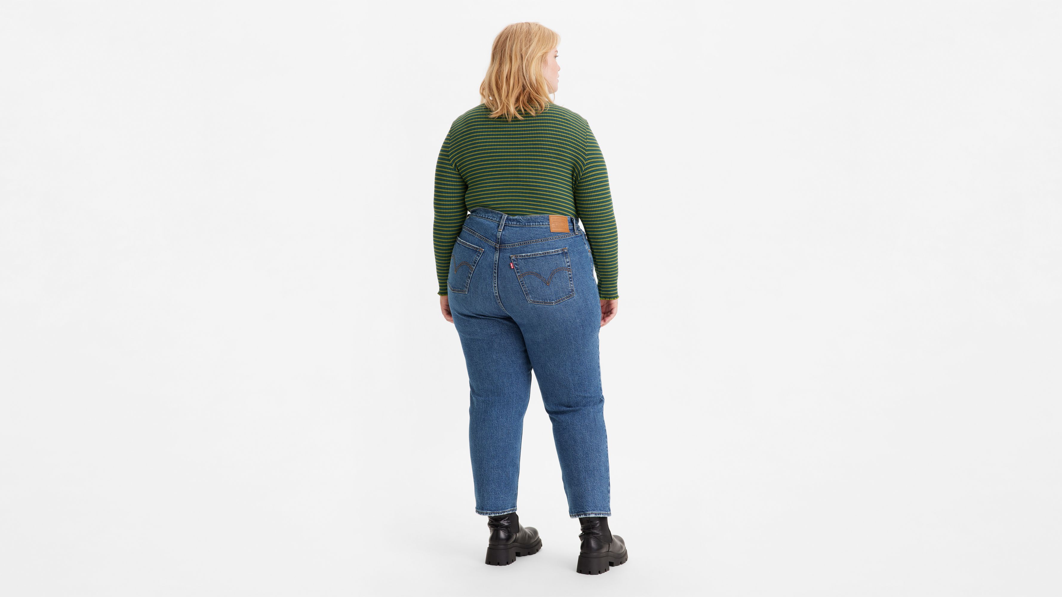 Jean Ribcage droit cheville (grandes tailles) - Dark Indigo Worn In - Bleu