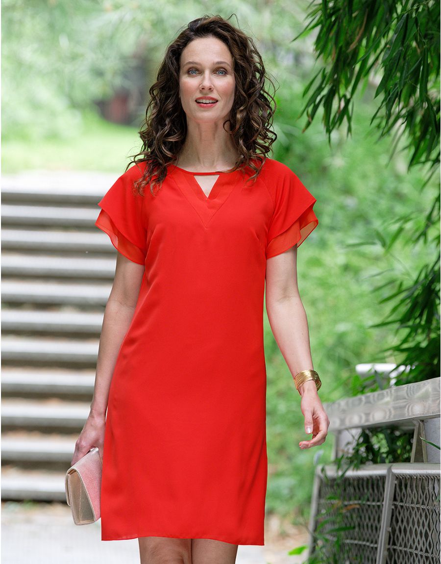 Robe habillée orange