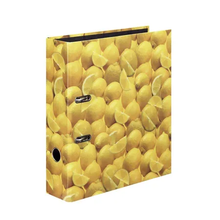 Herlitz Ordner A4 8cm FSC-Mix maXfile Zitronen