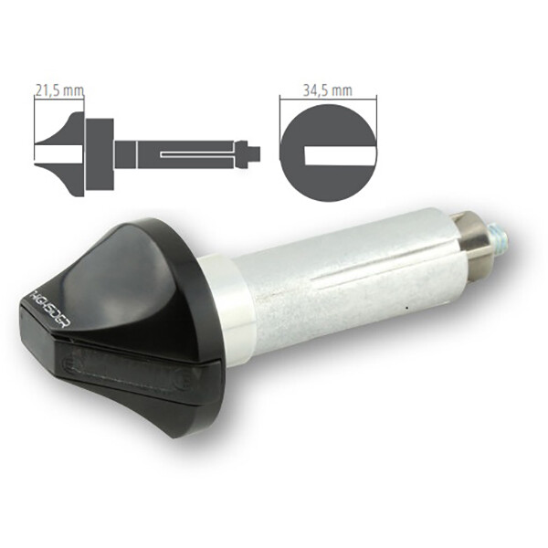 Highsider - Clignotants LED Flight - Embout de guidon Noir