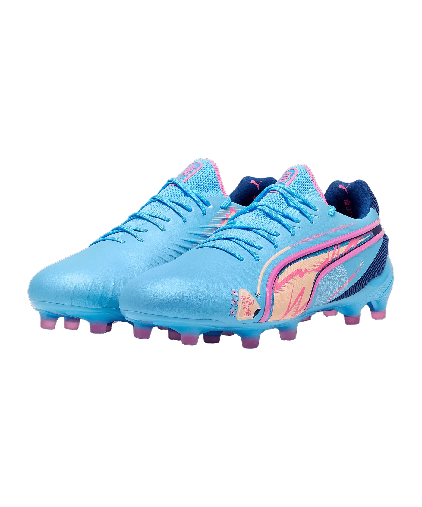 PUMA KING Ultimate FG/AG Volume Up Blau Rosa F01