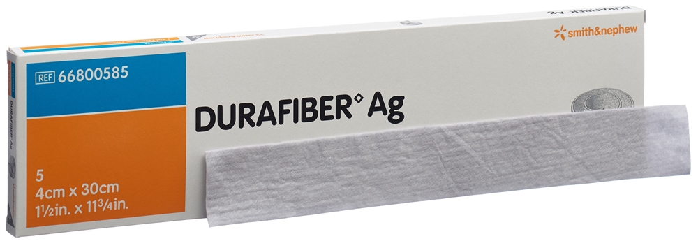 DURAFIBER Wundauflage 4x30cm steril 5 Stk