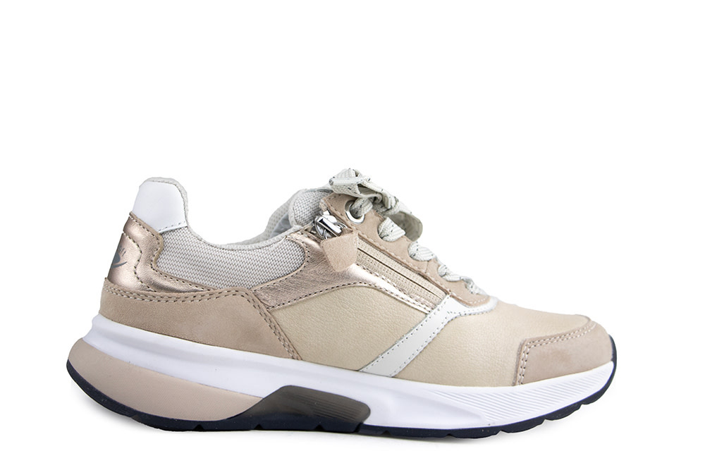 Gabor Rolling Soft Sneaker Leinen Oak Puder