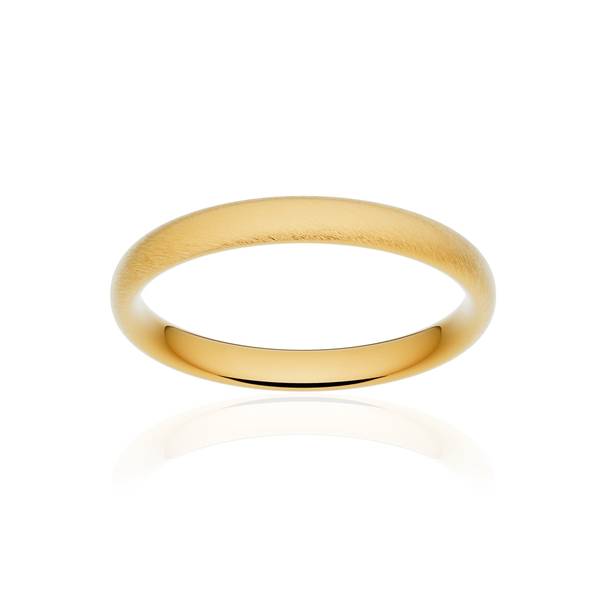 Alliance or 750 jaune givré ruban confort 3mm
