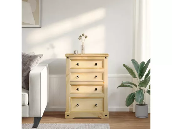 Commode Corona 80x43x114 bois massif de pin