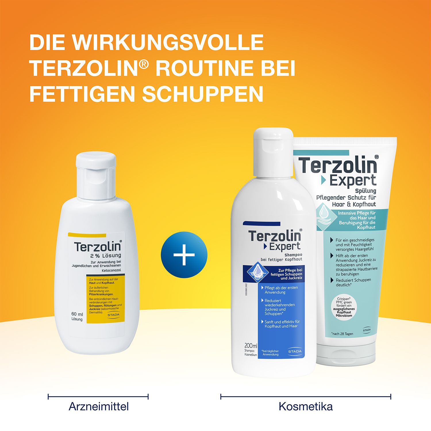 Terzolin® Expert Schuppen-Shampoo bei fettiger Kopfhaut, Juckreiz und Schuppen. Besonders geeignet für fettige Kopfhaut und fettige Schuppen. Reduziert den Schuppenpilz, entfernt Schuppen keratolytisch und versorgt die Kopfhaut mit Feuchtigkeit.