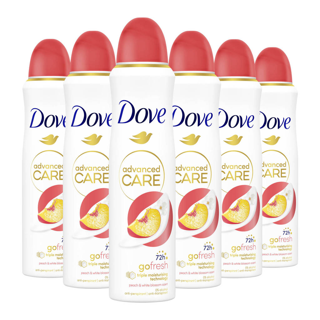Peach & White Blossom anti-transpirant deodorant spray - 6 x 150 ml