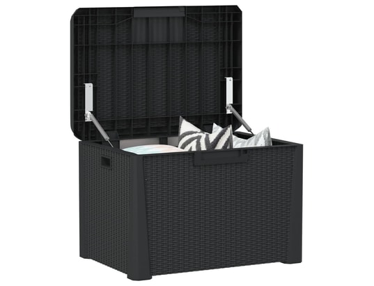 VIDAXL - Coffre Boîte de rangement de jardin anthracite 125 l pp