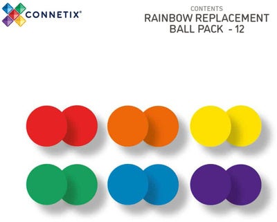 Connetix Magnetiske Byggeklosser Rainbow Ball Pack 12 Deler