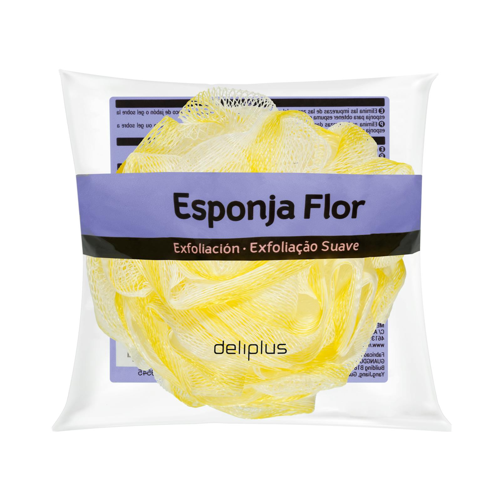 Éponge de bain aux fleurs Deliplus exfoliante douce