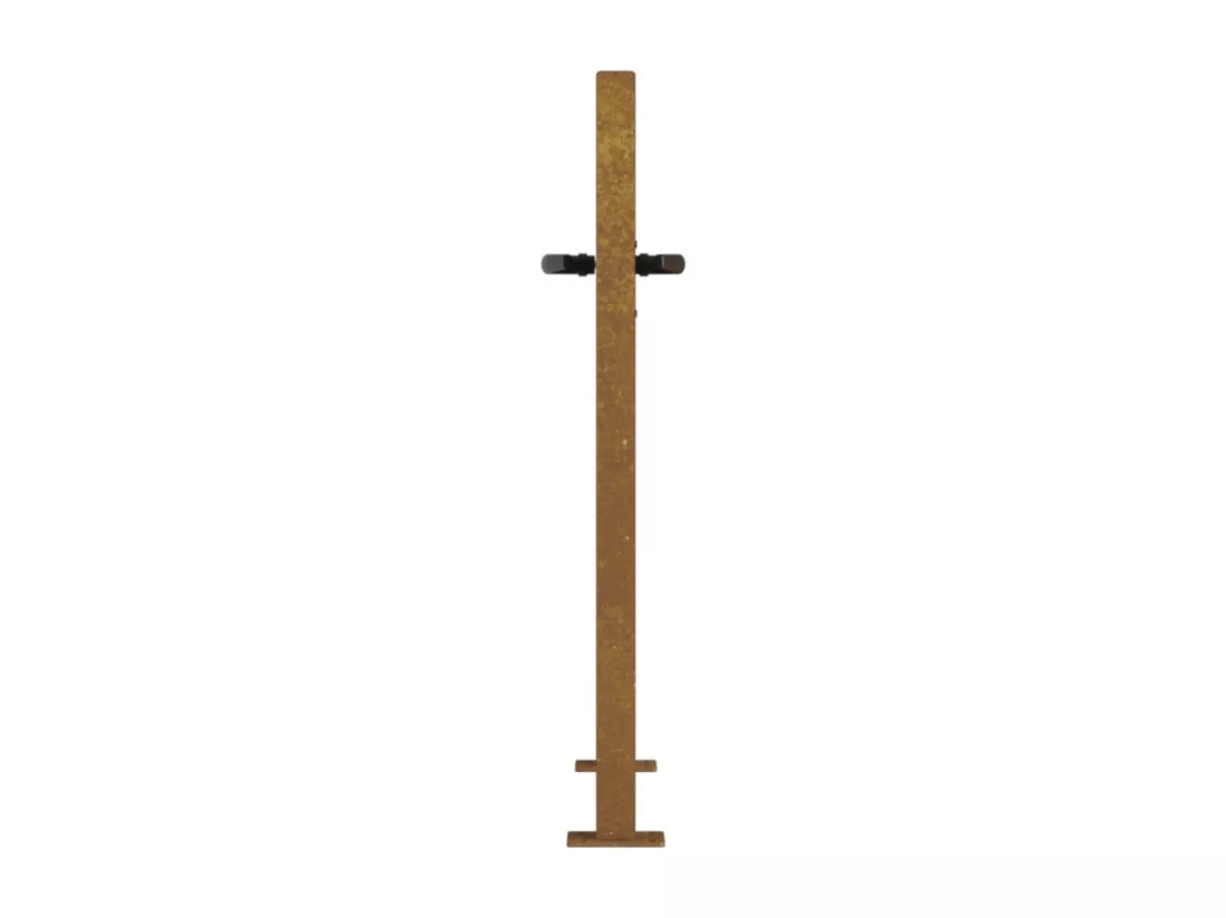Portail de jardin 105x105 cm acier corten conception de carré