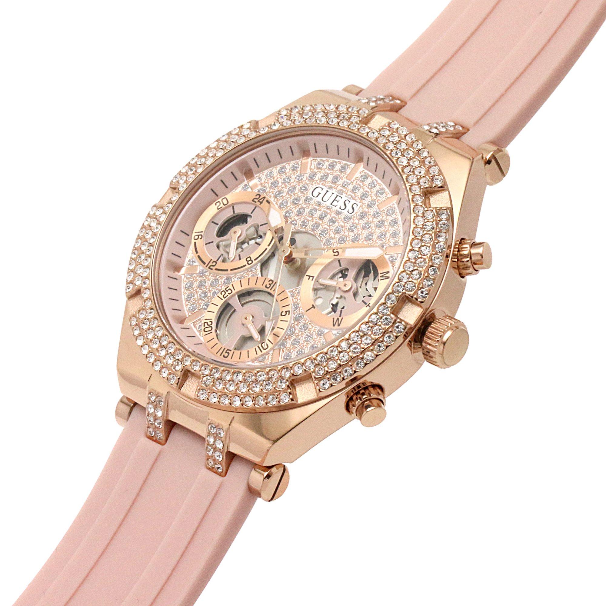 Guess Ladies Guess Heiress Pink Rose Gold Watch GW0407L3