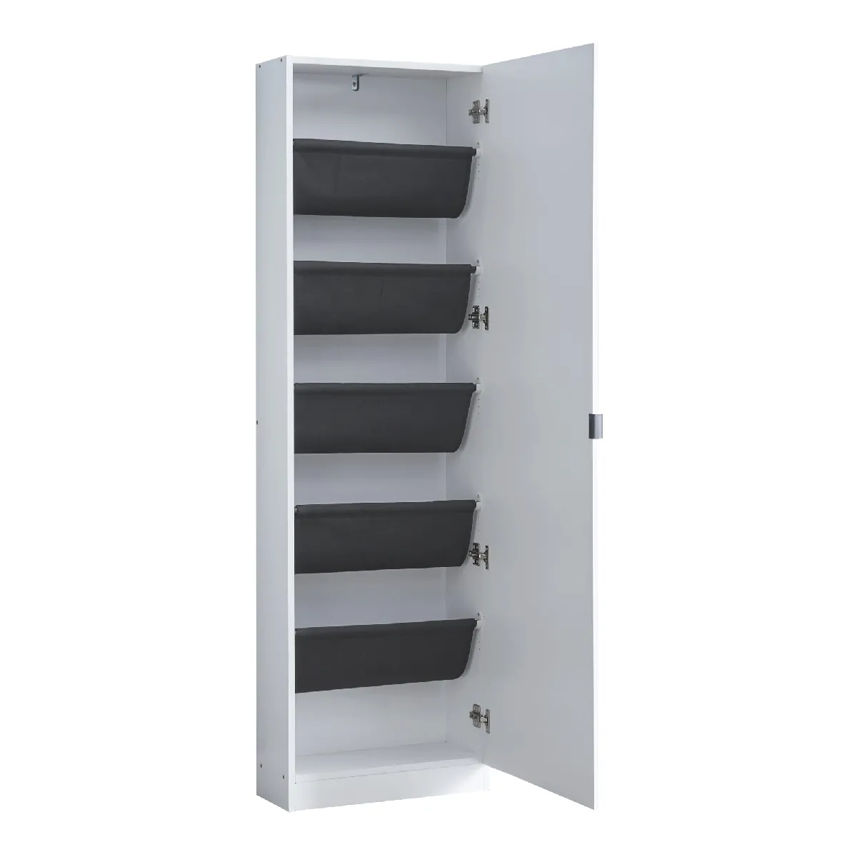 Helloshop26 Armoire à Chaussures 5 Compartiments - Blanc