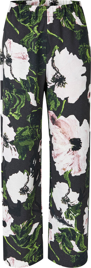Stine Goya Elasticated Long Pants, 2259 Structure Stretch Umber windflower