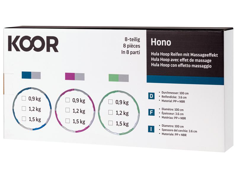 KOOR Hula Hoop Reifen Hono 8-Segm. 1.5 kg Hula Hoop Reifen
