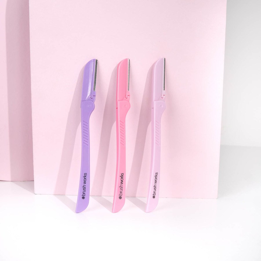 Brushworks Precision Eyebrow Razor 3pcs