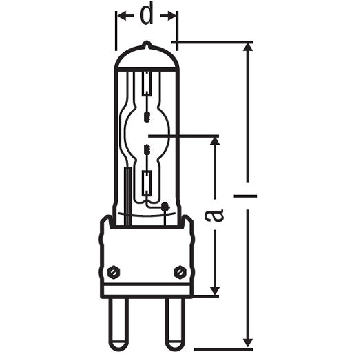 Osram HMI1800DIGITAL gasontladingslamp HMI DIGITAL 1800W G38 6500K