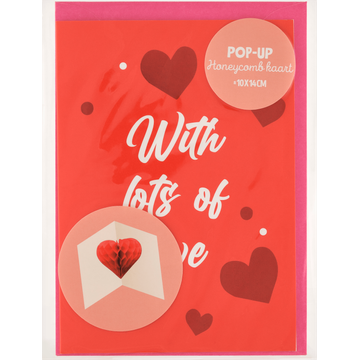 Wenskaart Honeycomb Valentijn Pop-Up