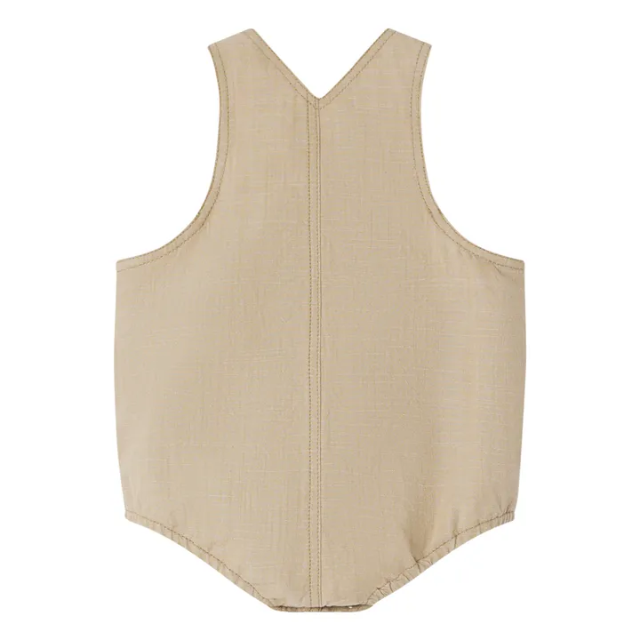 Bonpoint Barboteuse à Bretelles Chambray Ever | Vert kaki clair