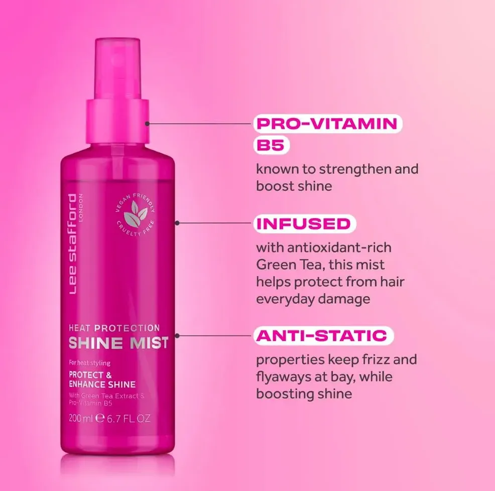 Lee Stafford Styling Heat Protection Shine Mist 200ml