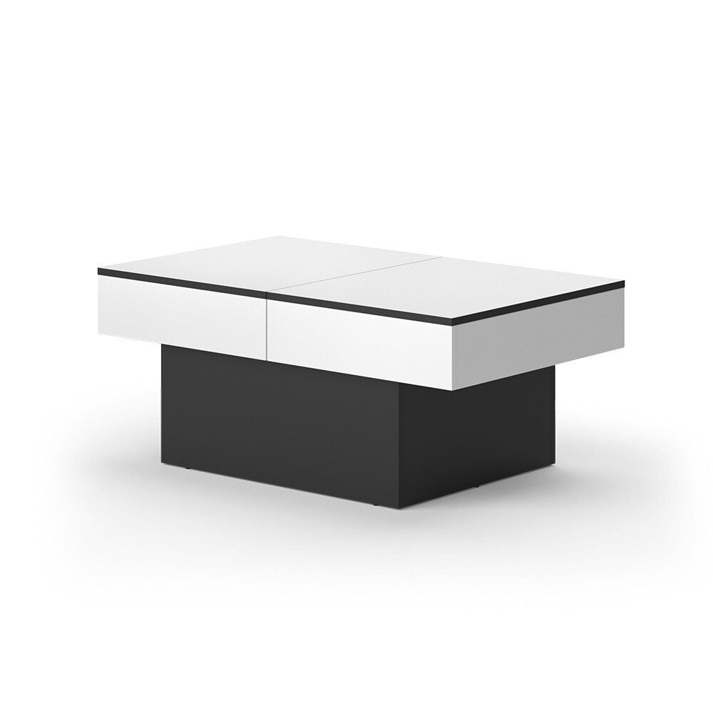 Vicco Couchtisch Boto Schwarz Weiß 95 x 40 ausziehbar