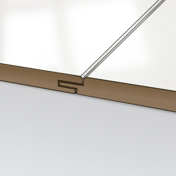 Avanti aqua paneel superwit glanzend 130x20,2x1 cm 1,58 m²