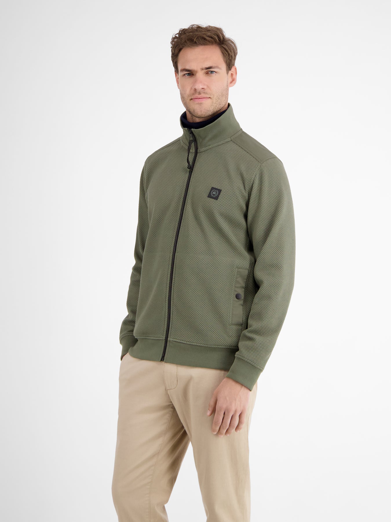 Herren Sweatjacke in sportiver Struktur