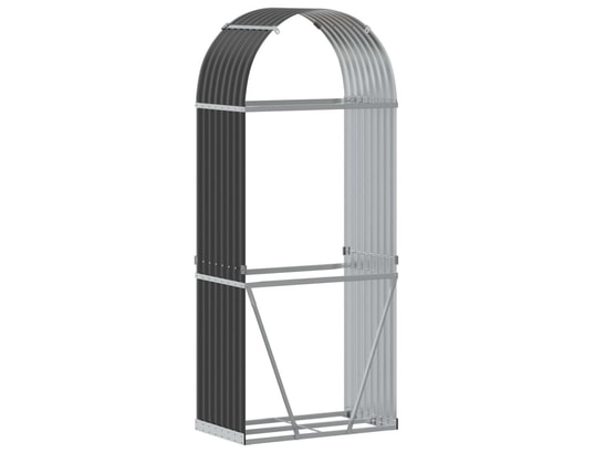 VIDAXL - Sac à outils Porte-bûches anthracite 80x45x190 cm acier galvanisé