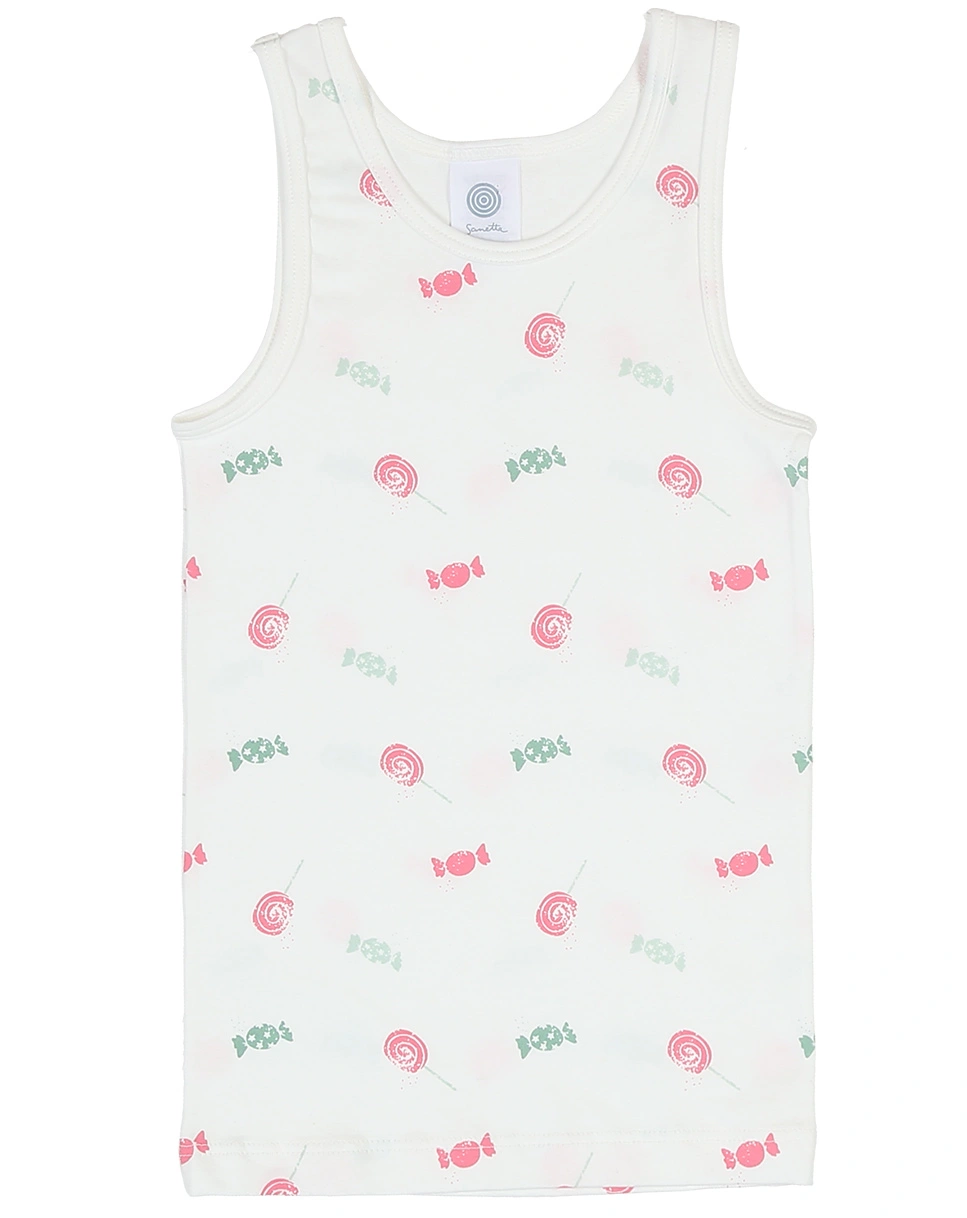 Unterhemd SWEETS 2er-Pack in white pebble/green