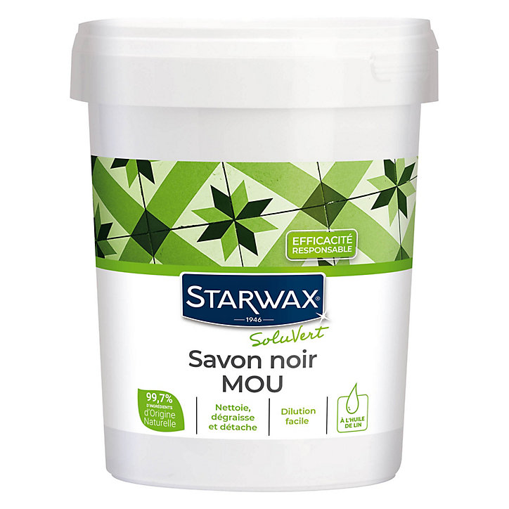 Savon noir mou à l'huile de lin Starwax Soluvert 1kg
