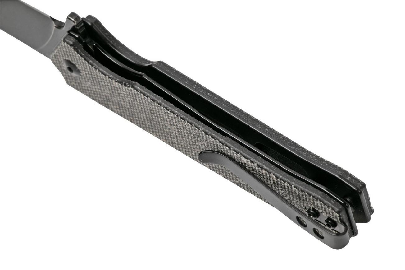 QSP Knife Mamba V2 QS111-G2 Blackwashed, Black Micarta zakmes