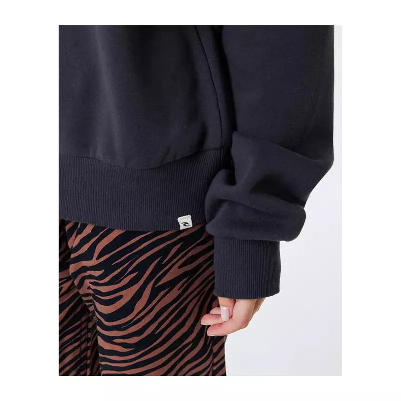 Sweat femme RIPCURL Fortaleza Half Zip Fleece Washed Black S