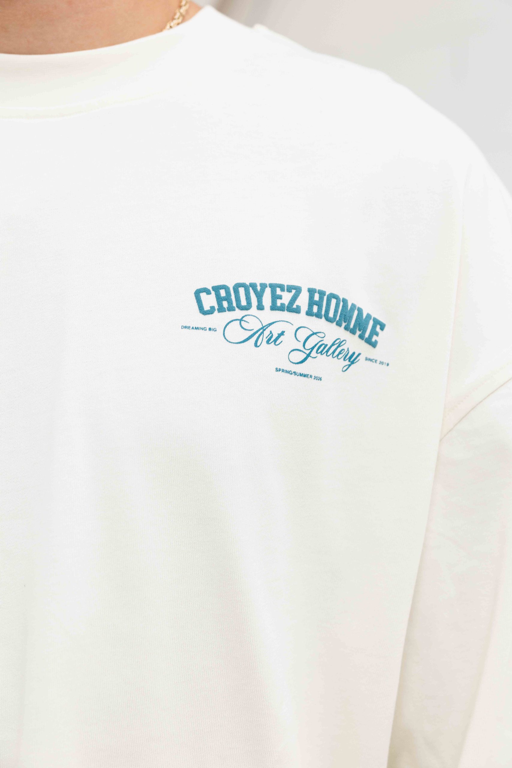 Croyez Art Gallery Longsleeve Heren Gebroken Wit