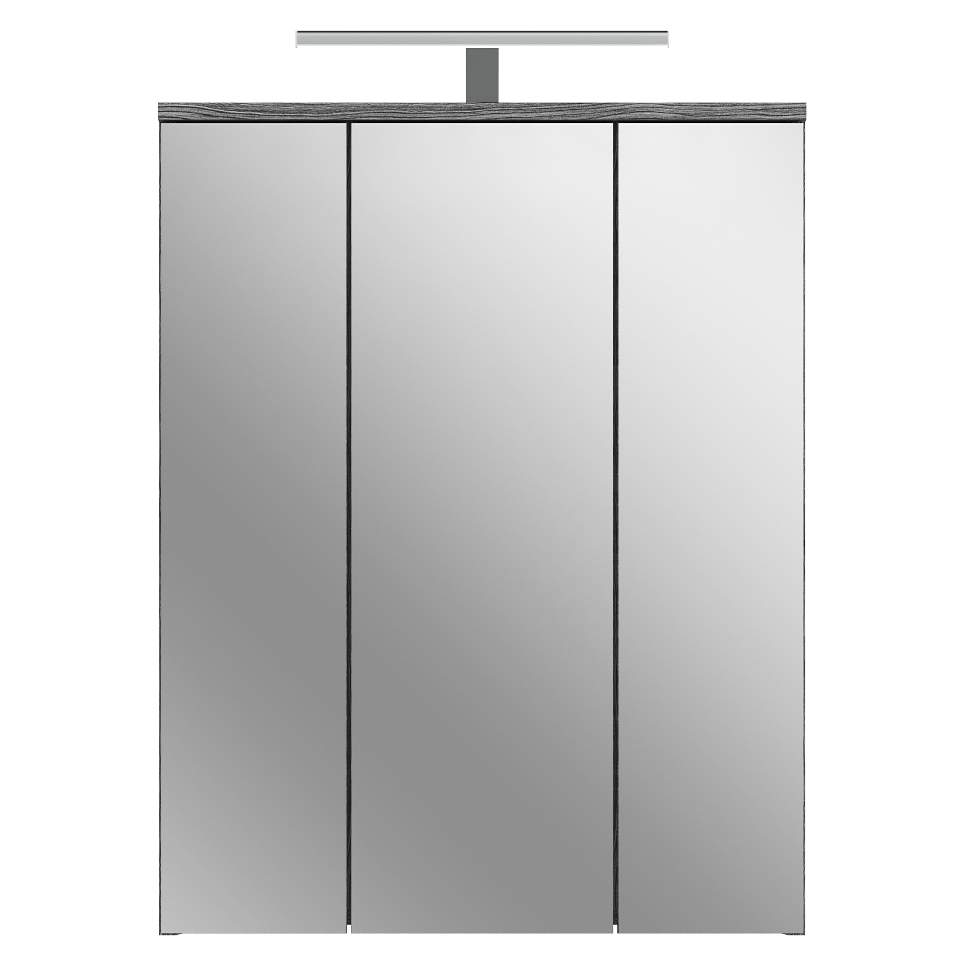 Spiegelschrank BLAKE - rauchsilber - mit Beleuchtung - 64 cm