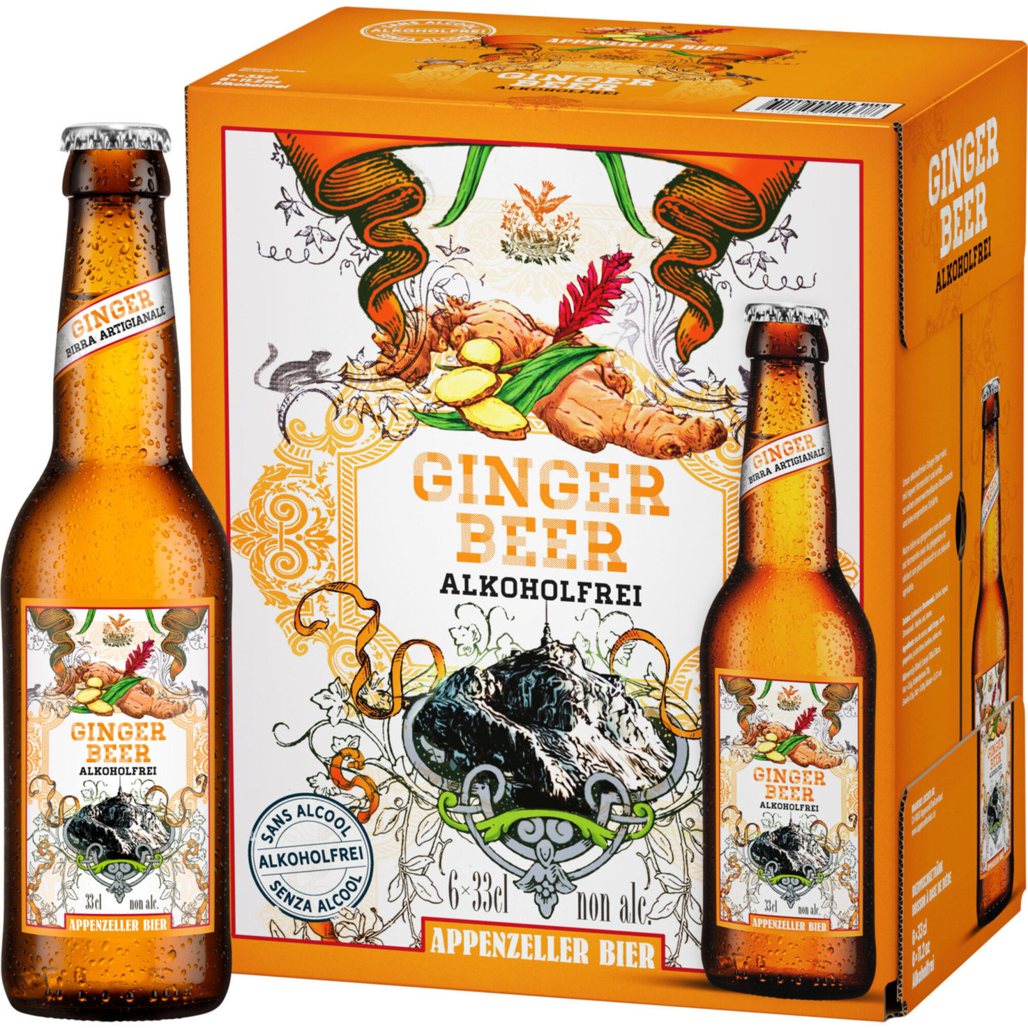 Appenzeller Ginger Beer alkoholfrei 6x33cl -198cl