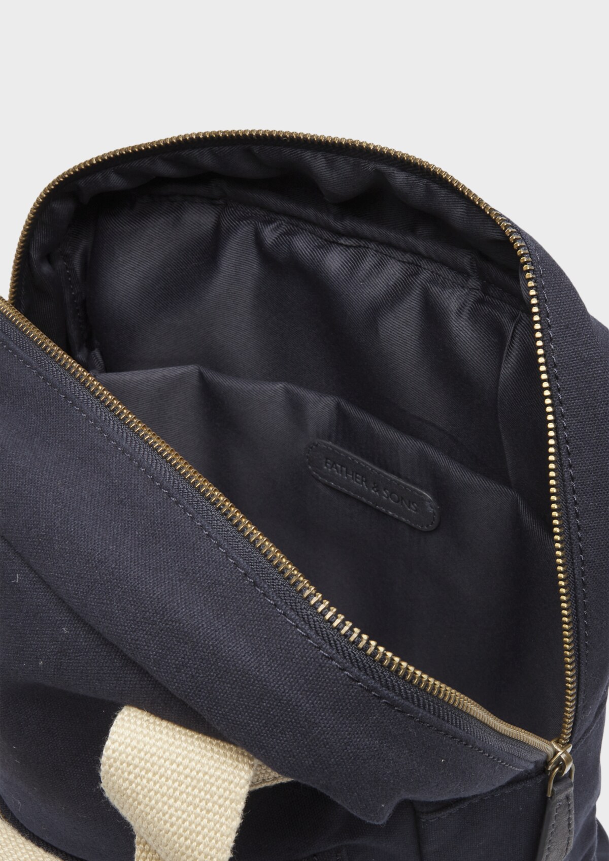 Sac à dos en coton bleu marine