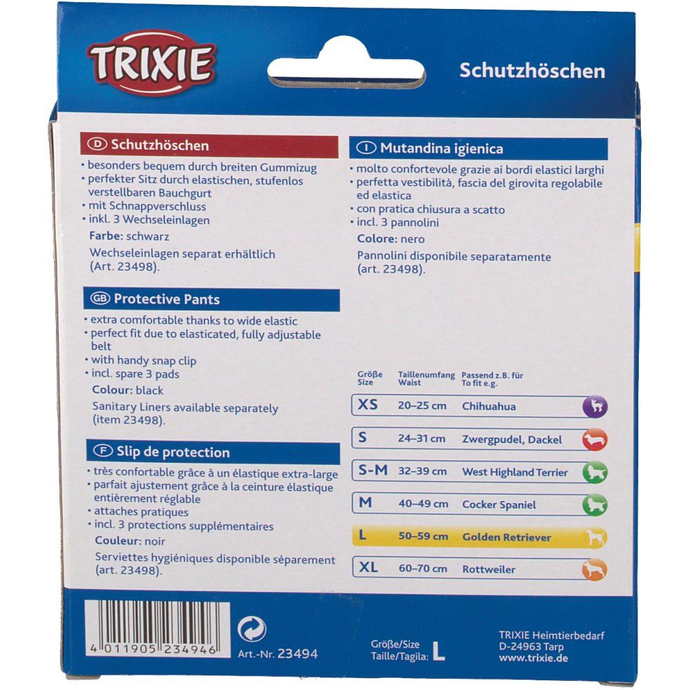 Trixie Schutzhöschen L schwarz