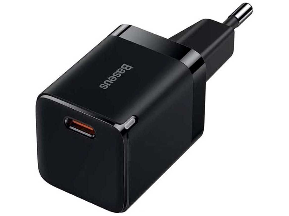 CARREGADOR BASEUS PRETO 30W GAN3 1C