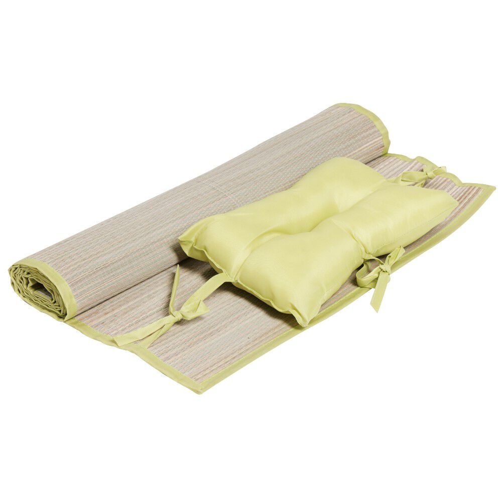 Natte de plage avec coussin 190x60 cm