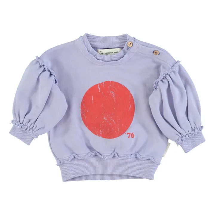 Piupiuchick Sweat Manches Ballon Coton Bio | Lavande