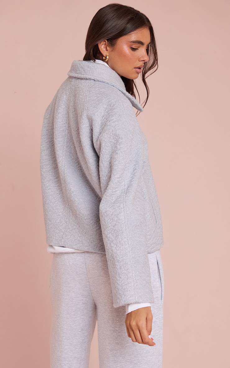 Bleu Clair Veste Zippée En Bouclé