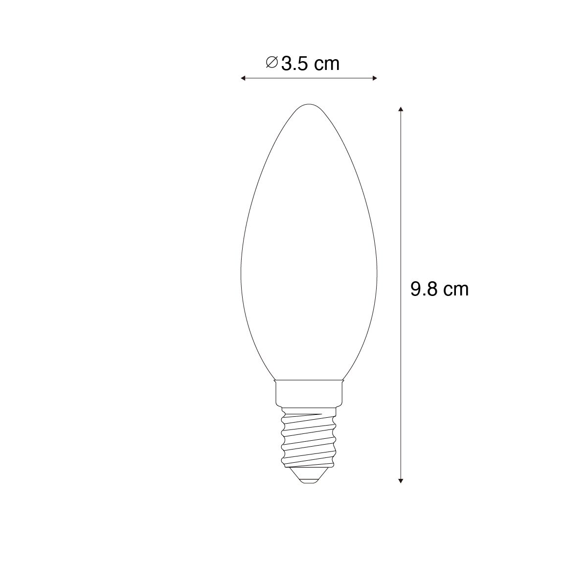 Set van 5 Smart E14 LED lampen C35 helder 4.2W 470 lm 2700-6500K